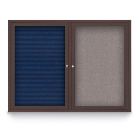 United Visual Products Corkboard, Cloud /Bronze, 24" x 36" UV415I-BRONZE-CLOUD